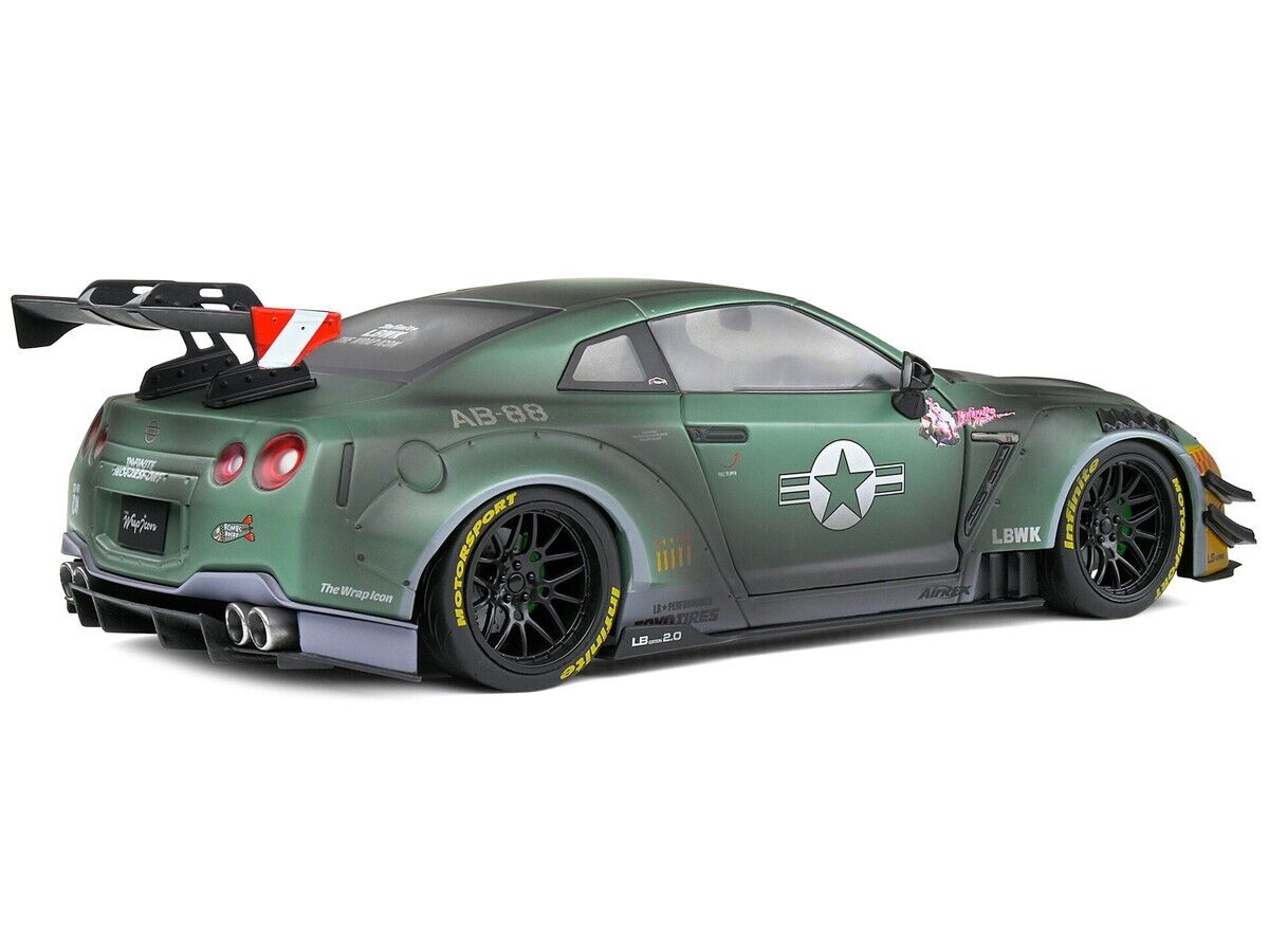 Solido 1:18 2022 Nissan GT-R (R35) LB Walk Body Kit 2 Army Fighter