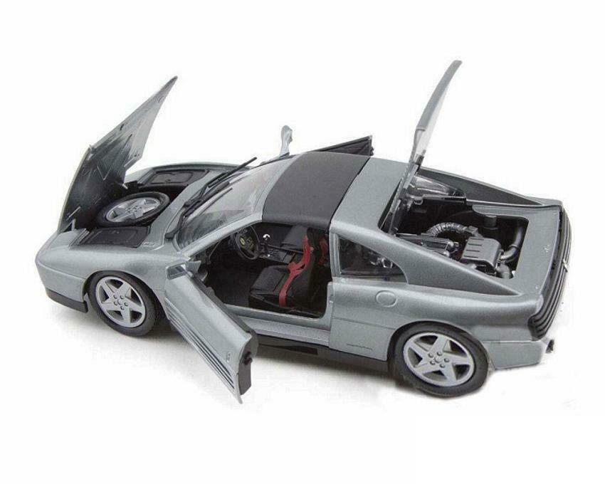 Bburago 1:18 Gray Ferrari 348 TS Racing & Play Diecast Model Car 18-16006GRY