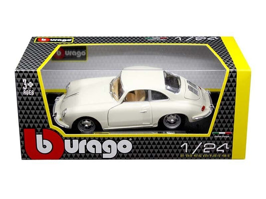 Bburago 1:24 1961 Porsche 356B Coupe - Ivory Diecast 22079IV