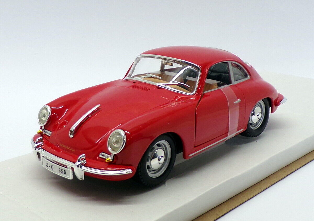 Bburago 1:24 1961 Porsche 356 B Coupe Red Diecast 22079RD