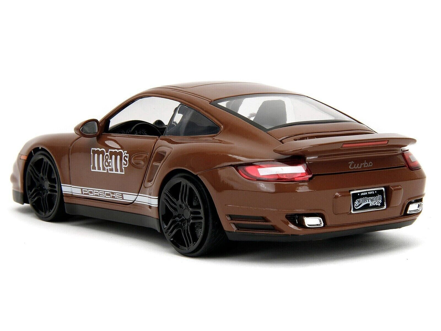 JADA 1:24 PORSCHE 911 TURBO & BROWN M&M FIGURE Diecast