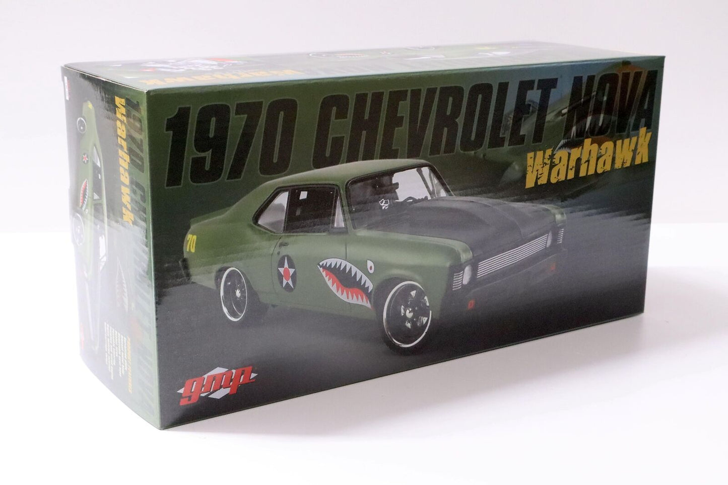 1:18 GMP 1970 Chevrolet Nova Street Fighter Coupe Warhawk Green/Black GMP-18957-B