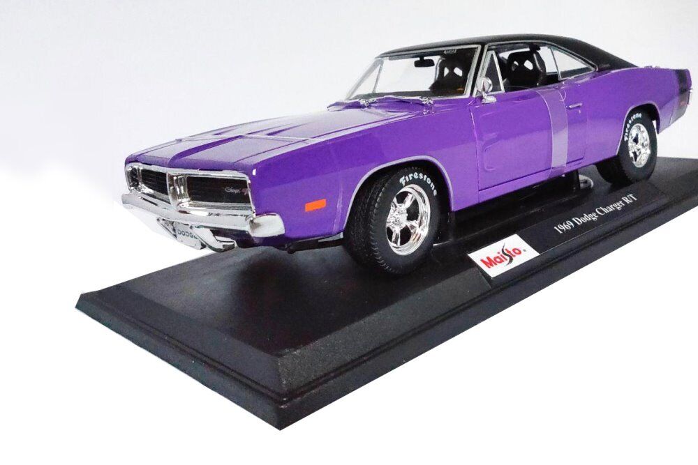 Maisto 1:18 1969 DODGE CHARGER R/T DIECAST Purple