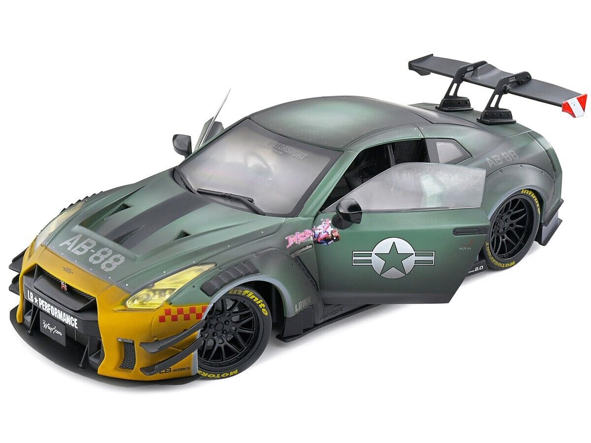 Solido 1:18 2022 Nissan GT-R (R35) LB Walk Body Kit 2 Army Fighter