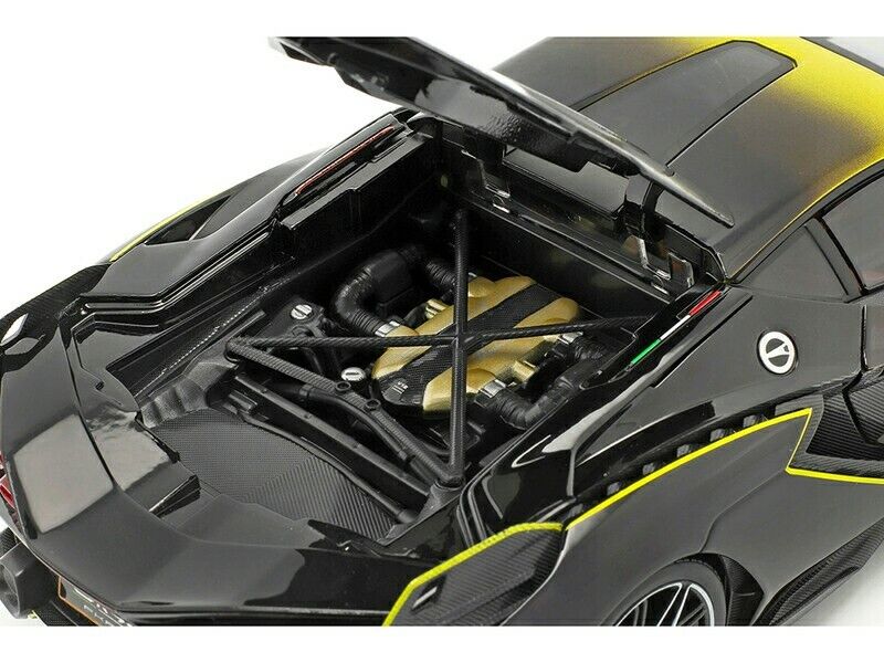 BBurago 1:18 LAMBORGHINI SIAN FPK37 HYBRID #63 FADED BLACK YELLOW 18-11100