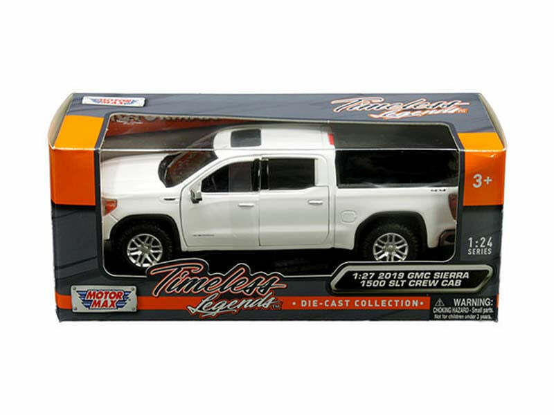 Motormax 1:24 2019 GMC Sierra 1500 SLT Crew Cab  White Diecast 79361WH