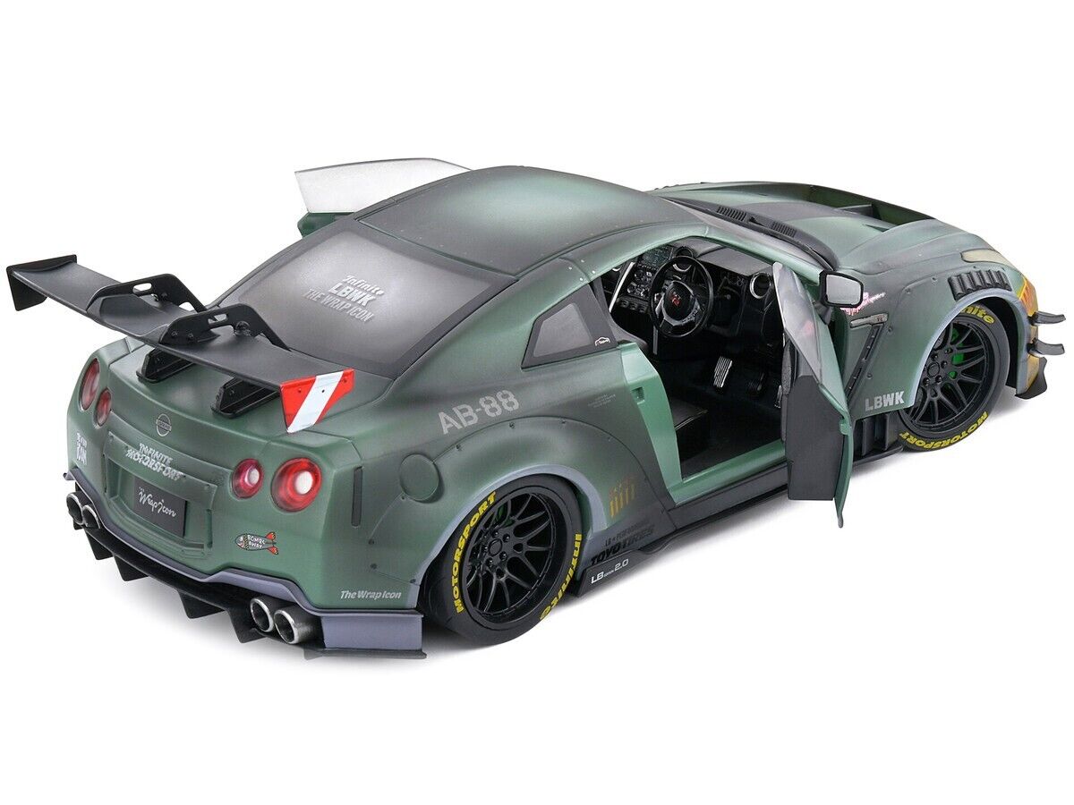 Solido 1:18 2022 Nissan GT-R (R35) LB Walk Body Kit 2 Army Fighter