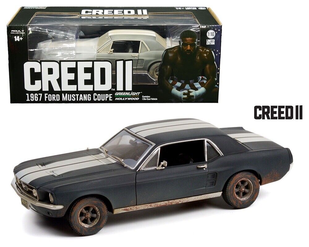 Greenlight 1:18 CREED Adonis Creed's 1967 Ford Mustang Coupe (Weathered) #13626