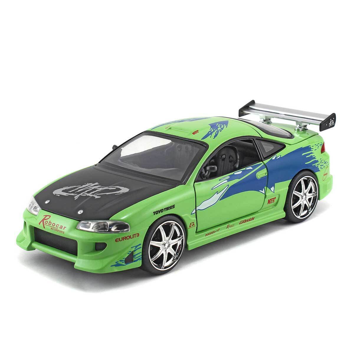 Jada 1:24 Mitsubishi Eclipse Fast & Furious: Brian's 95 Diecast Green