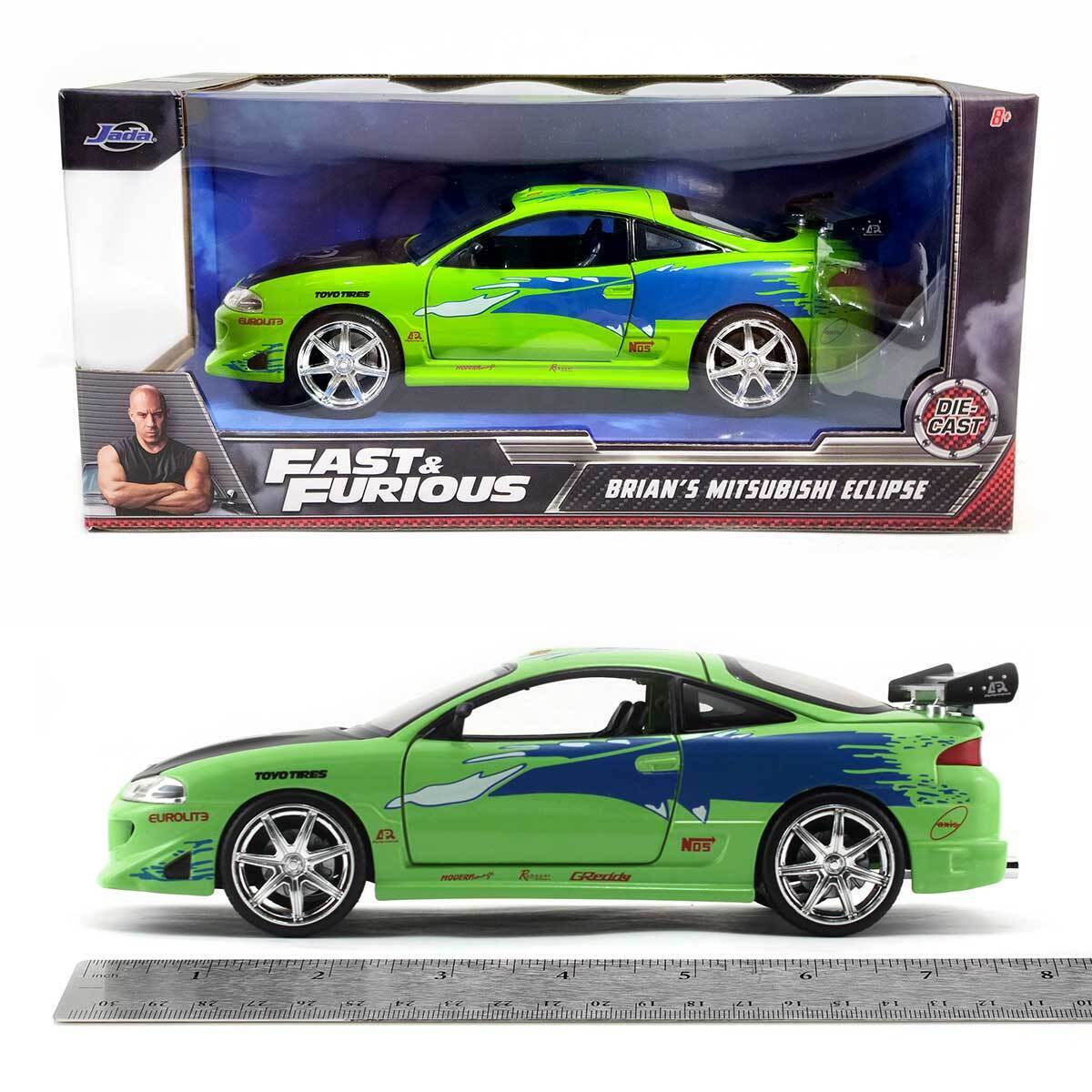 Jada 1:24 Mitsubishi Eclipse Fast & Furious: Brian's 95 Diecast Green