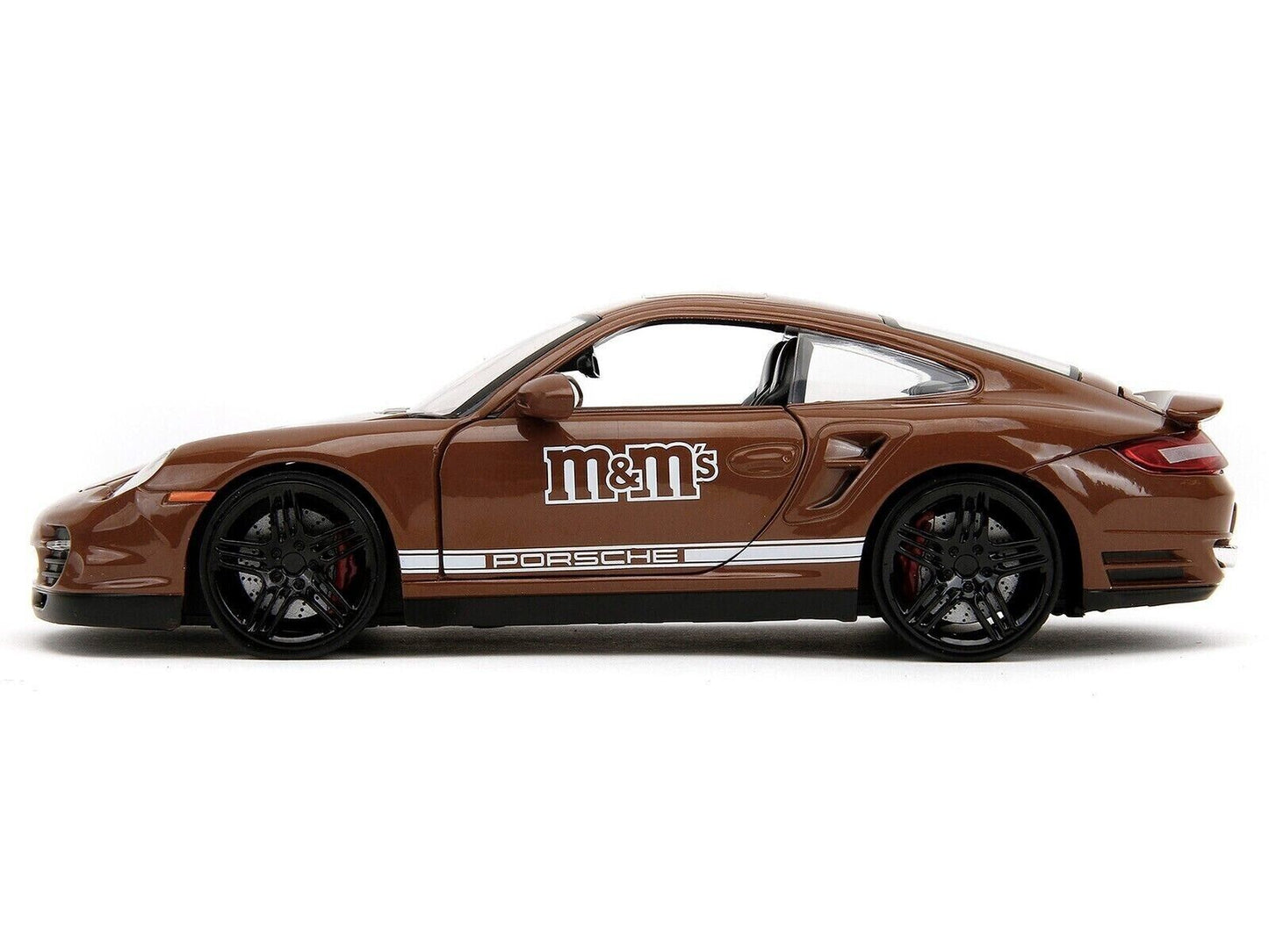 JADA 1:24 PORSCHE 911 TURBO & BROWN M&M FIGURE Diecast