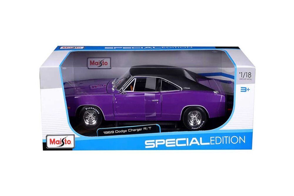 Maisto 1:18 1969 DODGE CHARGER R/T DIECAST Purple