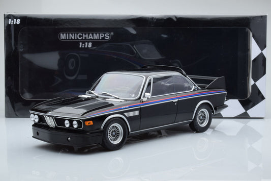 MINICHAMPS 1:18 1973 BMW 3.0 CSL BLACK  LIMITED EDITION 444 PCS DIECAST 155028134