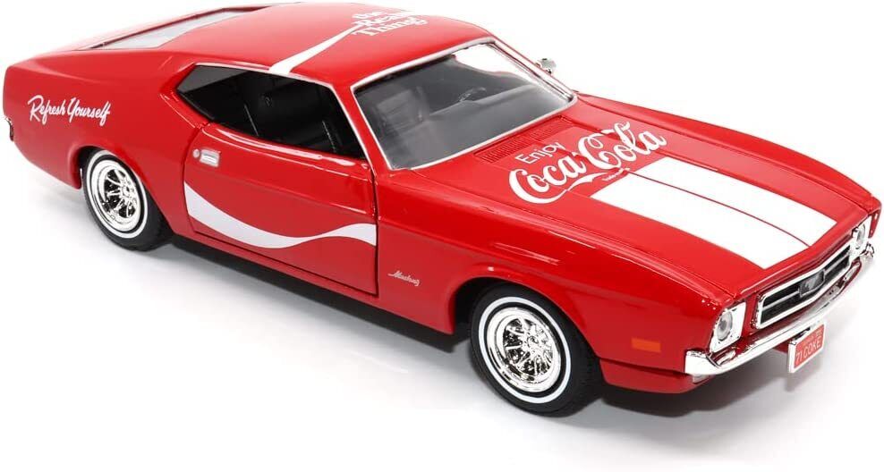 1:24 1971 Ford Mustang Sportsroof Red "COCA-COLA"  Diecast Model Car 424071