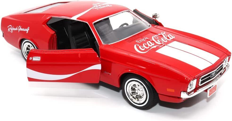 1:24 1971 Ford Mustang Sportsroof Red "COCA-COLA"  Diecast Model Car 424071