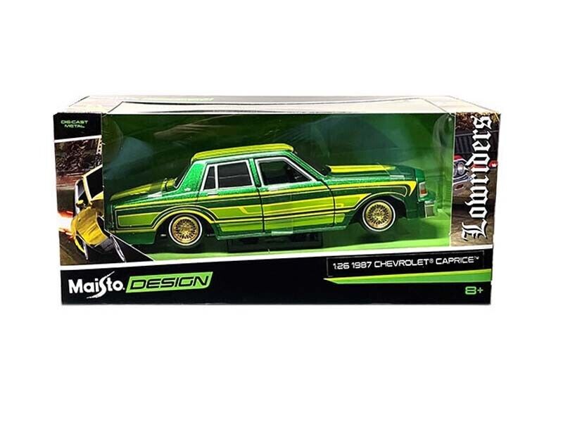 1987 Chevrolet Caprice Lowrider Green 1:26 Diecast Model Maisto Design 31044