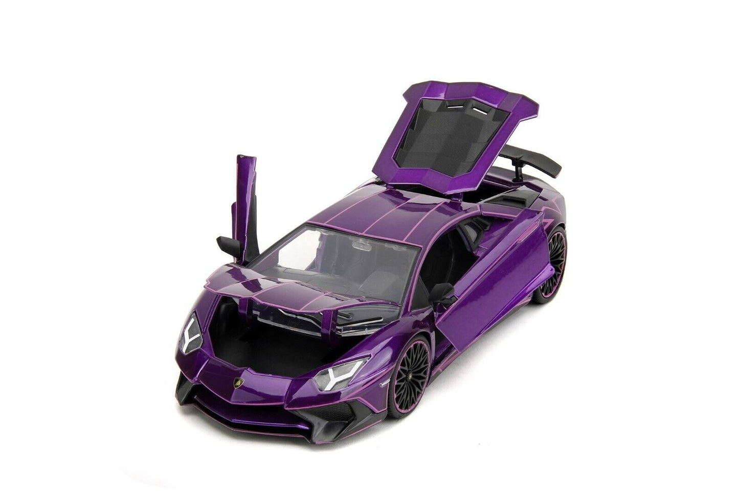 Jada 1:24 Pink Slips Lamborghini Aventador SV Purple Diecast Model Car New 34656