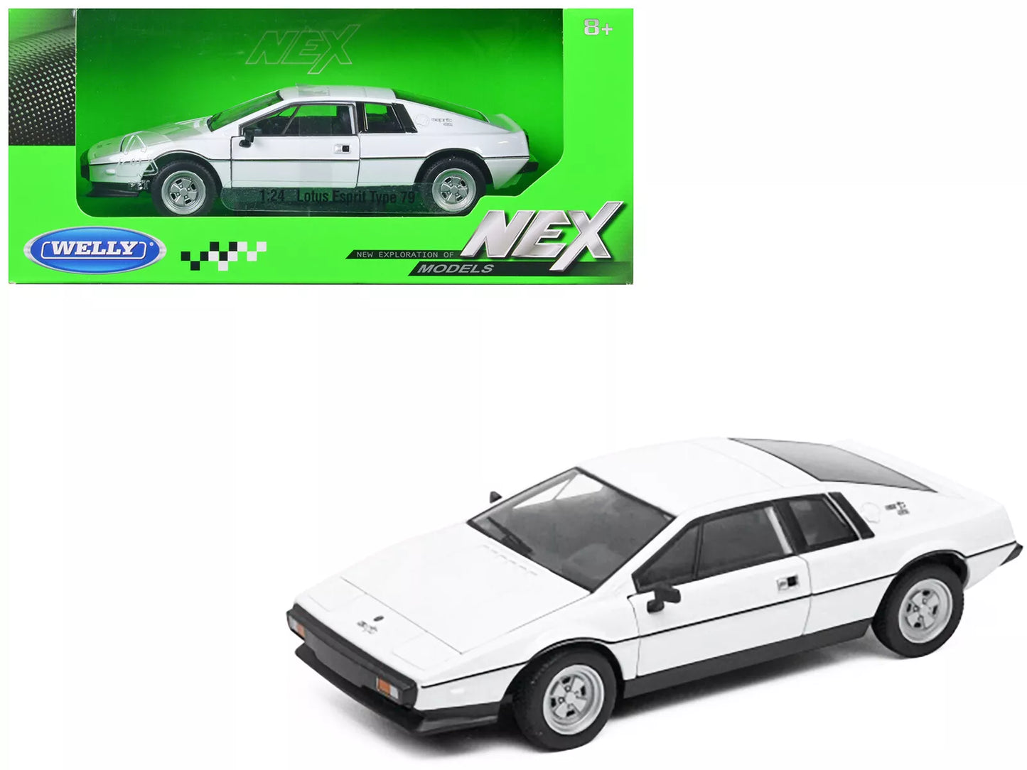 WELLY LOTUS ESPRIT TYPE 79 1:24 DIECAST MODEL CAR WHITE 24034