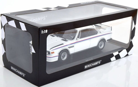 MINICHAMPS 1:18 1973 BMW 3.0 CSL Diecast Car White 155028136