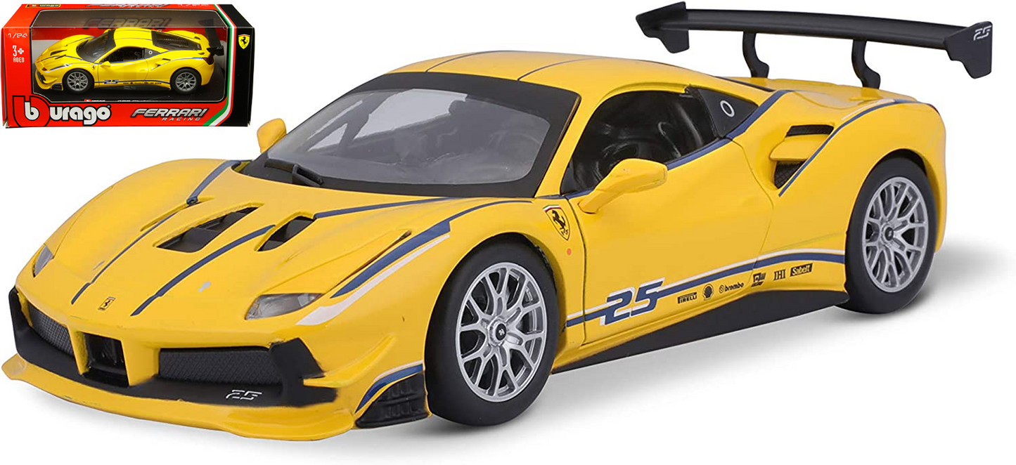 Bburago 1:24 FERRARI 488 CHALLENGE RACING #25 18-26307