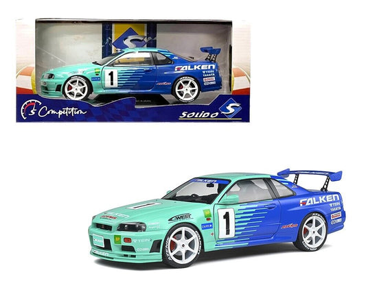 Solido 1:18 Nissan Skyline (R34) GT-R JGTC 2001-1999 #1 S1804304 Diecast