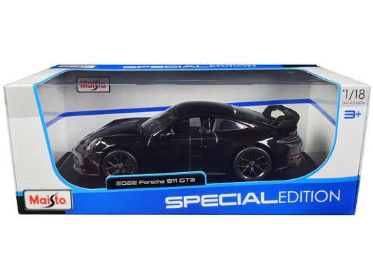 Maisto 1:18 2022 Porsche 911 GT3 Diecast Model Car Black 31458Bk