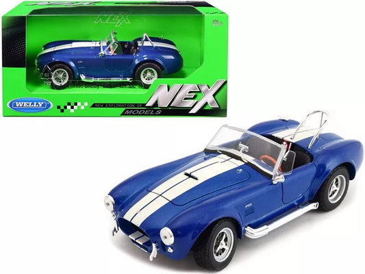 Welly 1:24 1965 Shelby Cobra 427 S/C Blue with White Stripes 24002 W-BL