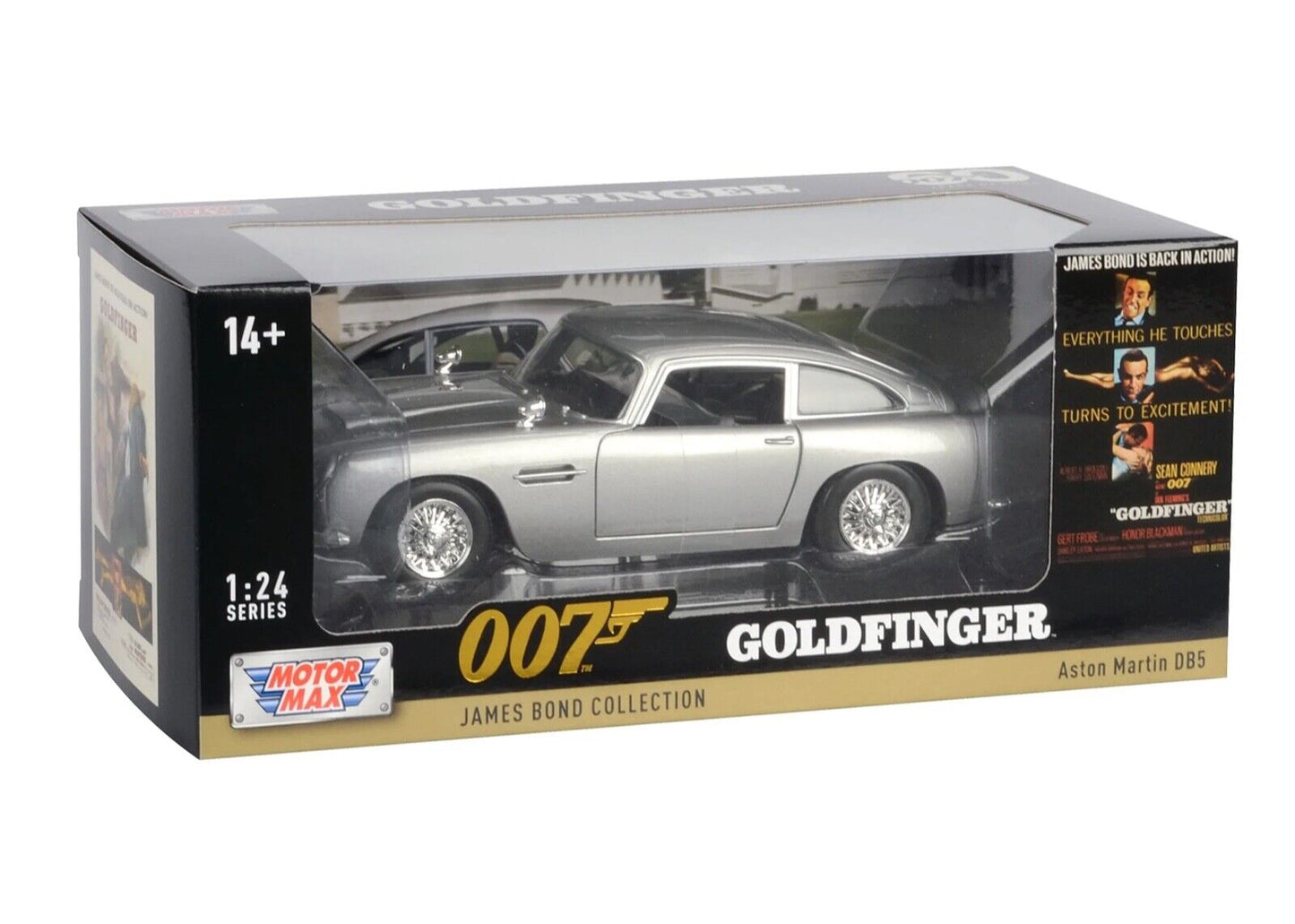 Motormax James Bond 1:24 Aston Martin DB5 - Goldfinger Edition - Scale DieCast