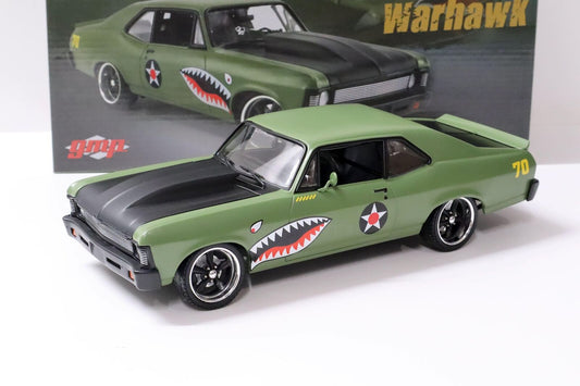 1:18 GMP 1970 Chevrolet Nova Street Fighter Coupe Warhawk Green/Black GMP-18957-B