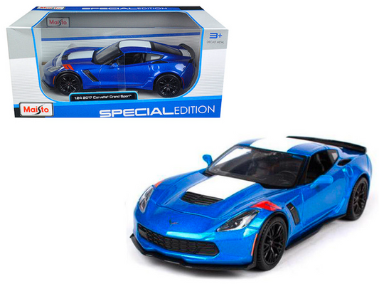 MAISTO 1:24 2017 CHEVROLET CORVETTE GRAND SPORT DIECAST BLUE 31516