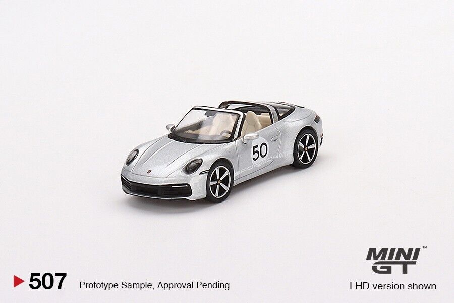 Mini GT 1:64 Porsche 911 Targa 4S Heritage Design Edition (GT Silver Metallic)