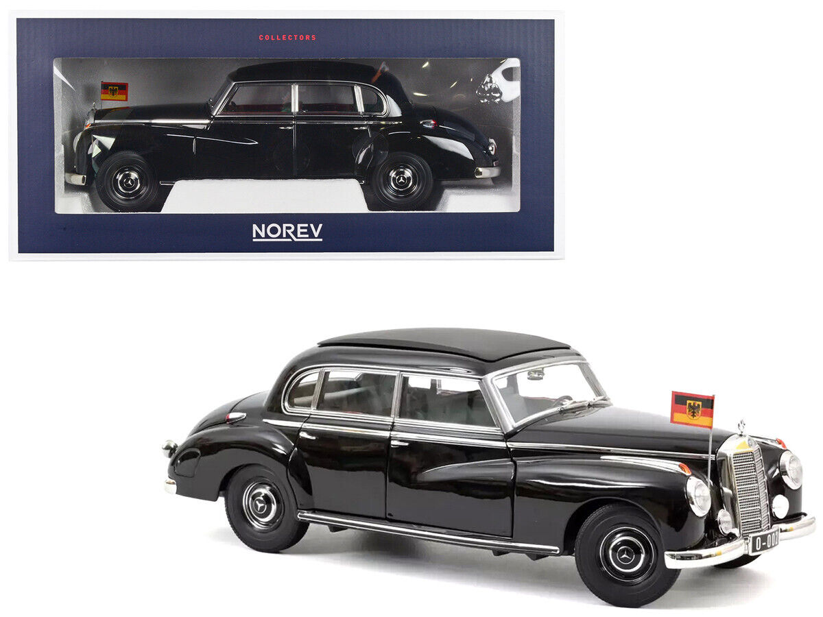 NOREV 1:18 1955 MERCEDES-BENZ 300 KONRAD ADENAUER GREEN INTERIOR BLACK 183707