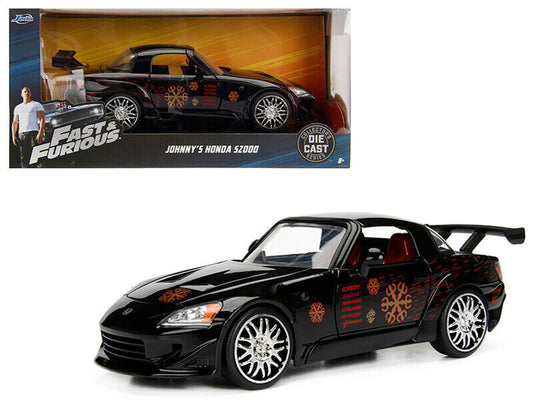 Jada 1:24 JOHNNY'S HONDA S2000 BLACK "FAST & FURIOUS" MOVIE