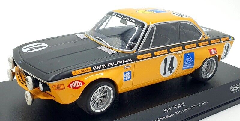 MINICHAMPS 1:18 BMW 2800 CS #14 WINNER 24H OF SPA 1970 LTD ED 564 PCS  155702714