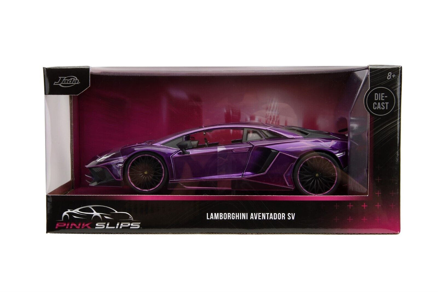 Jada 1:24 Pink Slips Lamborghini Aventador SV Purple Diecast Model Car New 34656