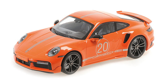 Minichamps 1:18 PORSCHE 911 TURBO S COUPE SPORT DESIGN ORANGE 2021 - 155069171