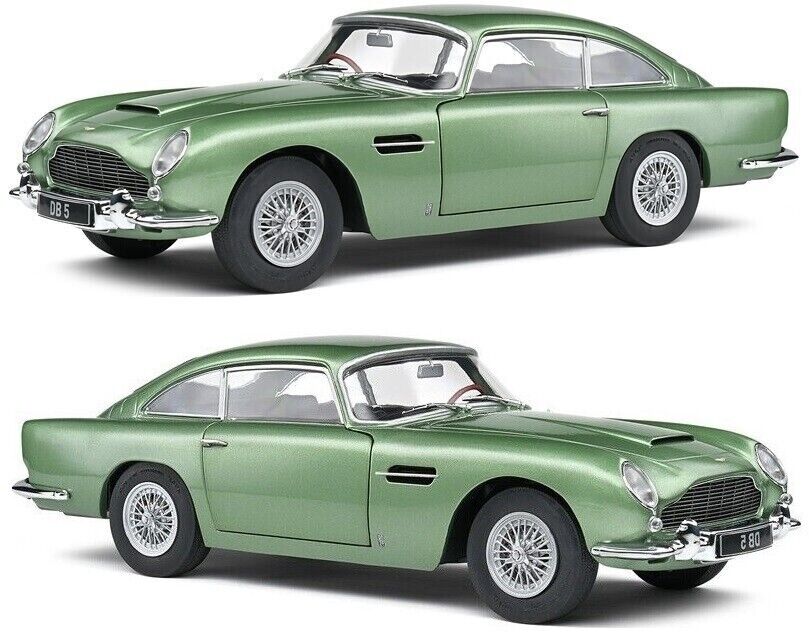 SOLIDO 1:18 1964 ASTON MARTIN DB5 RHD PORCELAIN GREEN  DIECAST  S1807102